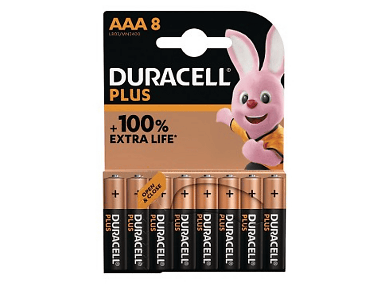 Duracell Plus Micro AAA, 8er-Pack; Batterie