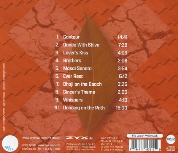 CD-Cover mit Titelliste, Blatt und strukturiertem orangefarbenem Hintergrund. Der Text enthält 'ZYX' und Musikinformationen.