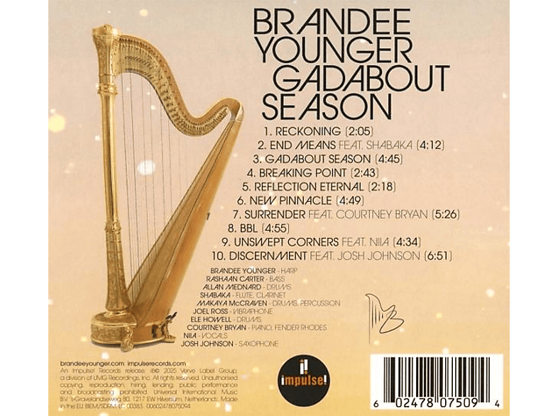 Thumbnail - Brandee Younger - Gadabout Season (CD)