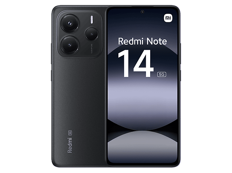 Xiaomi Redmi Note 14 5G, Negro medianoche, 256 GB, 8 GB RAM, 6.67 AMOLED FHD+, MediaTek Dimensity 7025-Ultra, 5110 mAh