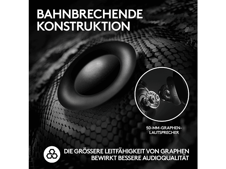 LOGITECH G pro X 2 Lightspeed Kabelloses Gaming Headset, Blue VO!CE, Bluetooth, 7.1 Surround-Sound, Schwarz — Foto 3 von 5