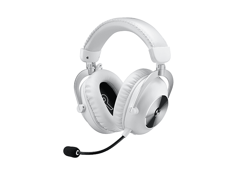 LOGITECH G pro X 2 Lightspeed Kabelloses Gaming Headset, Blue VO!CE, Bluetooth, 7.1 Surround-Sound, Weiß