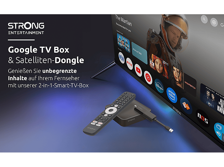 Thumbnail - STRONG SRT 427, 2 IN 1 Smart TV Box (Schwarz)