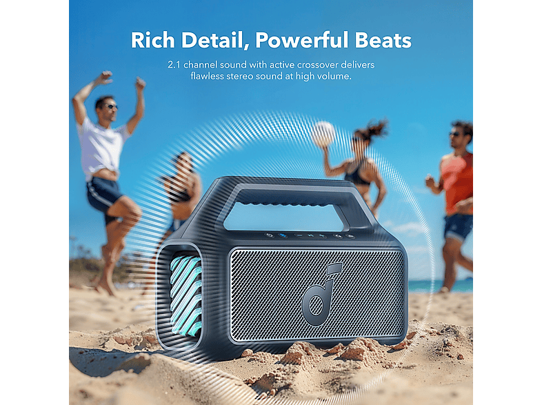 Głośnik mobilny SOUNDCORE Boom 2 Niebieski – zdjęcie 2