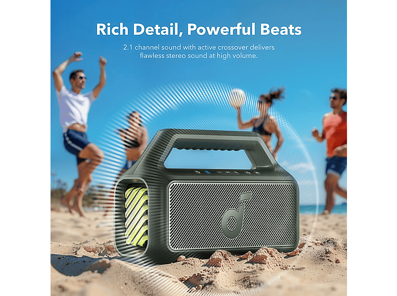 Głośnik mobilny SOUNDCORE Boom 2 Zielony – zdjęcie 3