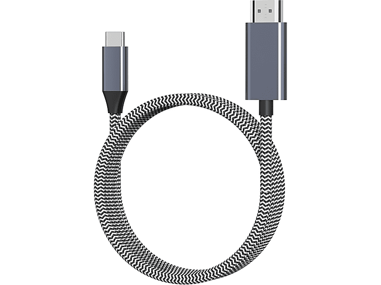 Kabel ISY IHD-9000-1 USB-C do HDMI 2 m Szary – zdjęcie 3