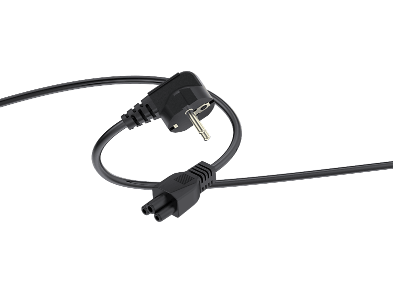Przewód zasilający ISY ICP-5000 Schuko do gniazda koniczynkowego 1,5 m Czarny