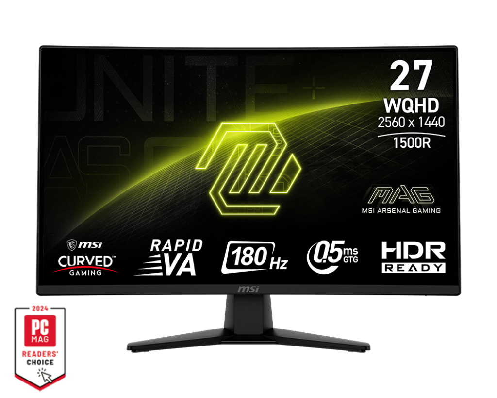 MSI MAG 274CQF 27'' Ívelt WQHD 180 Hz 16:9 VA LED Gamer Monitor