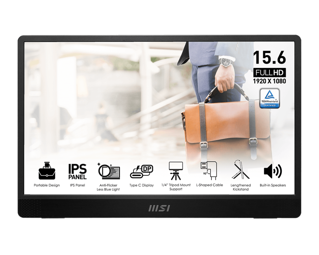 MSI PRO MP161 E2 15,6'' Sík FHD 60 Hz 16:9 Hordozható IPS Monitor