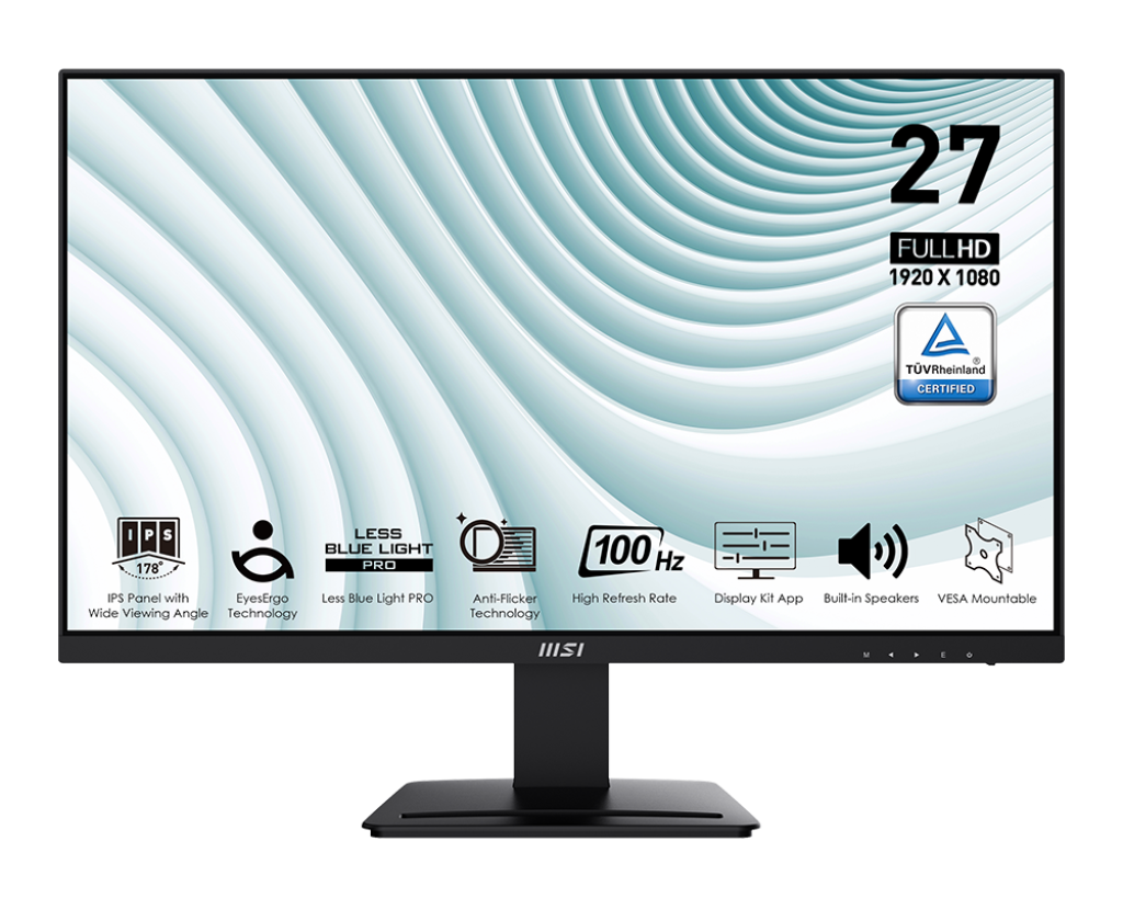 MSI PRO MP273A 27'' Sík FHD 100 Hz 16:9 IPS Monitor
