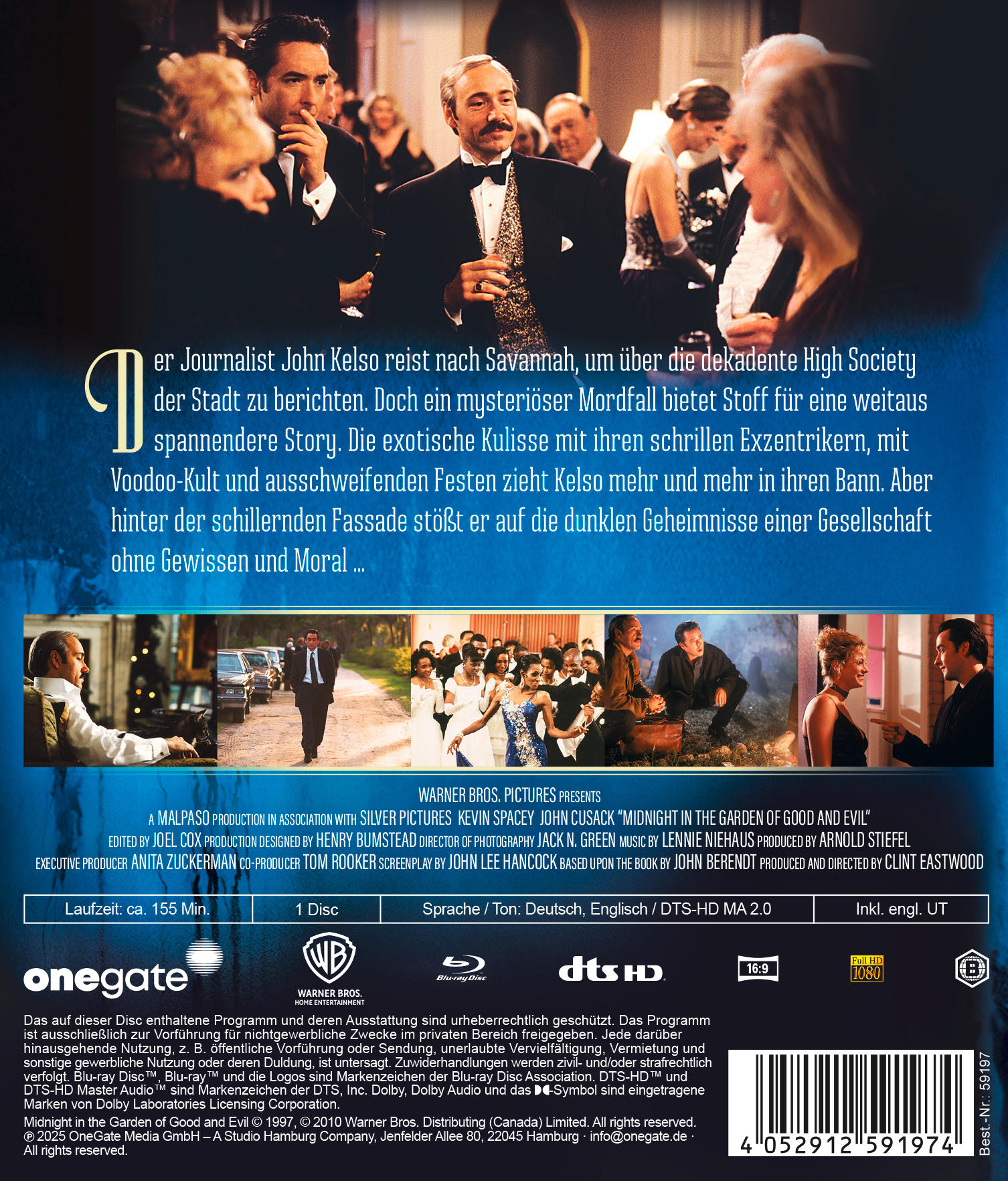 Filmposter mit Partygästen. Ein Mann im Smoking hält ein Getränk. Text auf Deutsch und Englisch.