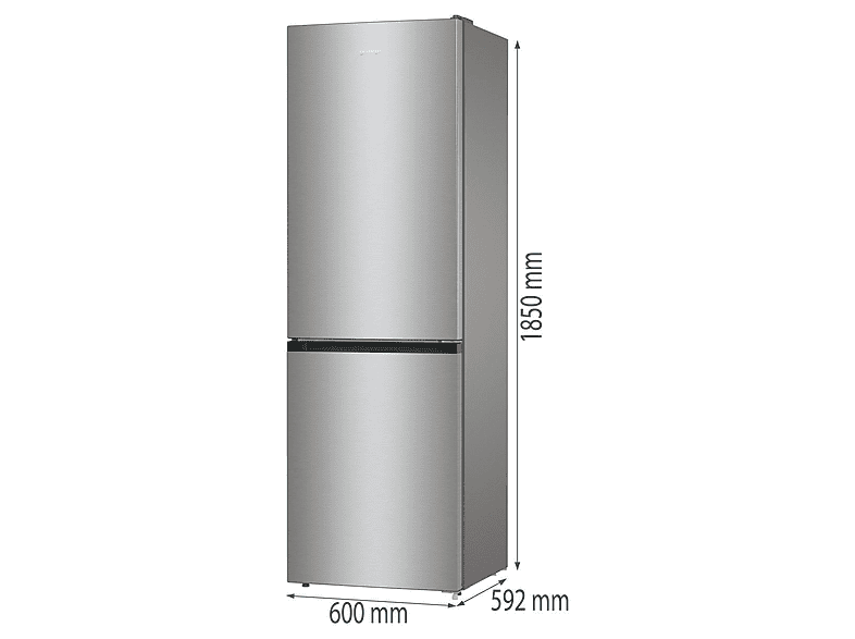 GORENJE NRK61CS2XL4   Kühlgefrierkombination (C, 300 l, 1850 mm hoch, Silber)