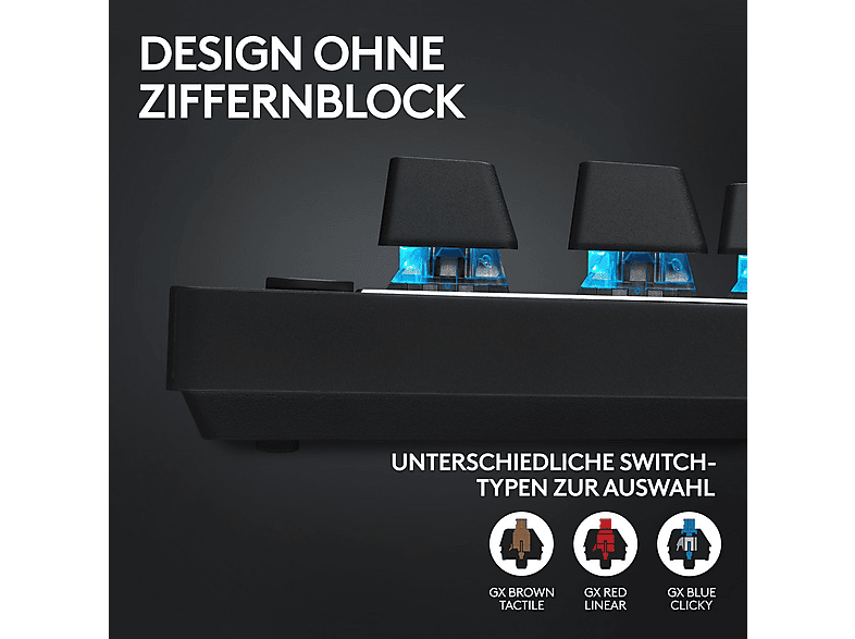 Thumbnail - LOGITECH G Pro X TKL Lightspeed LIGHTSYNC RGB, Gaming Tastatur, Mechanisch, Logitech GX Brown, Kabellos, Schwarz