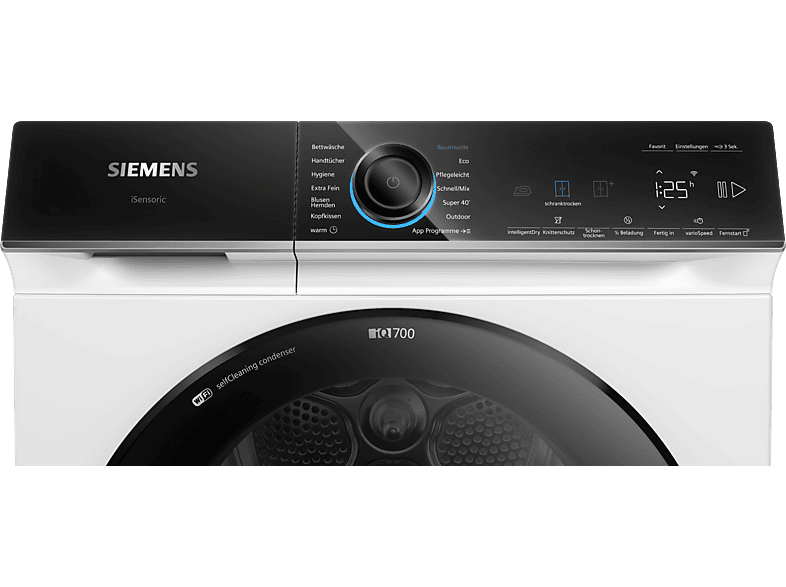 Siemens WQ46B2DFCB Wärmepumpentrockner (9,0 kg, EEK: B, 59 dB(A)), Weiß) — Foto 4 von 5