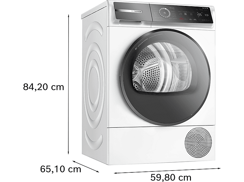 Bosch WQB246D41 Serie 8 Wärmepumpentrockner (9 kg, EEK: B, 59 dB(A)), Weiß) — Foto 5 von 5