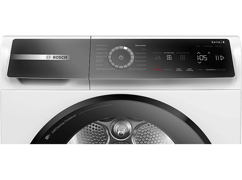 Bosch WQB246D41 Serie 8 Wärmepumpentrockner (9 kg, EEK: B, 59 dB(A)), Weiß) — Foto 4 von 5