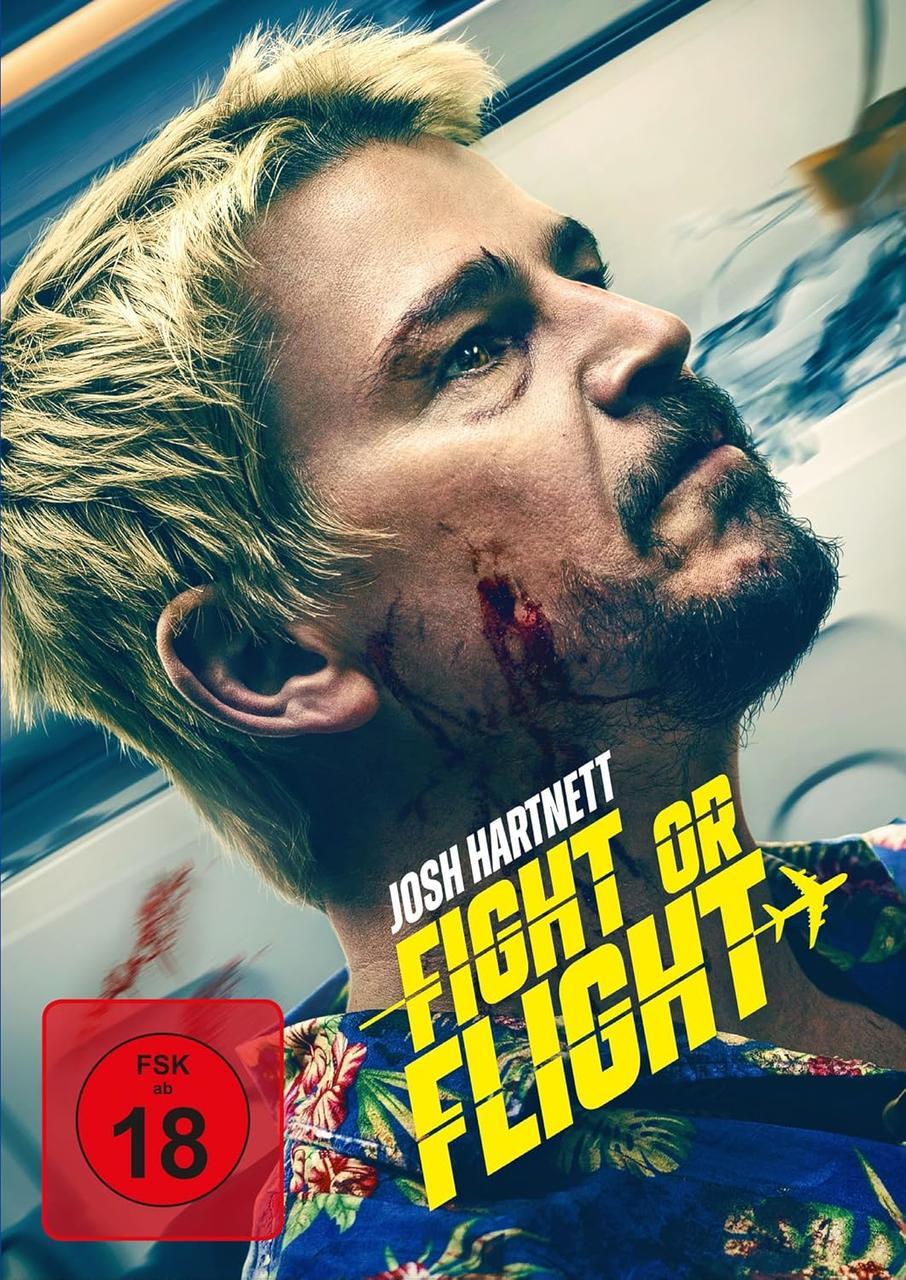 Josh Hartnett im Filmplakat "Fight or Flight" mit blutigen Wunden.