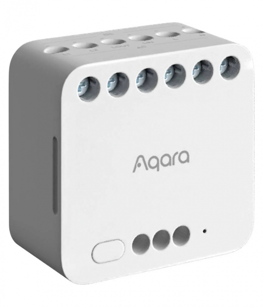 AQARA T2 Mini 2 áramkörös relémodul, fogyasztásméréssel, motoros (AQA-REL-T2LN)