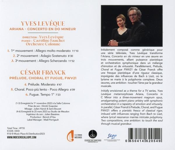 CD-Cover mit Text und Bildern von zwei Personen. Es listet musikalische Kompositionen und Credits auf.