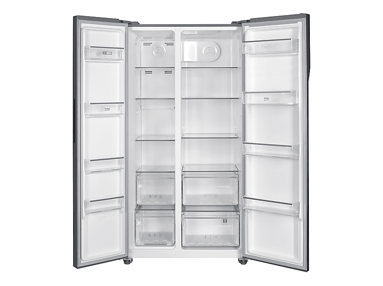 Beko GNO5323XPN Side by Side, Kühl- und Gefrierkombination (532 l, D, 1770 mm hoch, No Frost (verminderte Eisbildung), Edelstahllook) — Foto 2 von 3