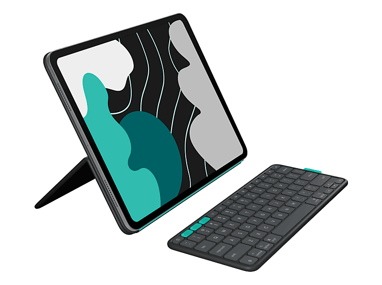 LOGITECH Flip Folio Tastatur-Case Grafit