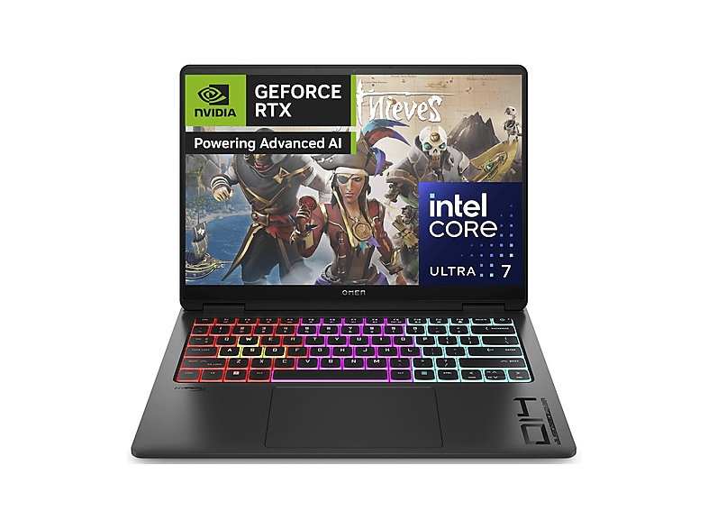 HP Omen 14-fb0011nl, 14", processore Intel Core Ultra 7 155H, Nvidia GeForce RTX 4050, 16 GB, 512 GB Ssd, Nero siderale Notebook Gaming