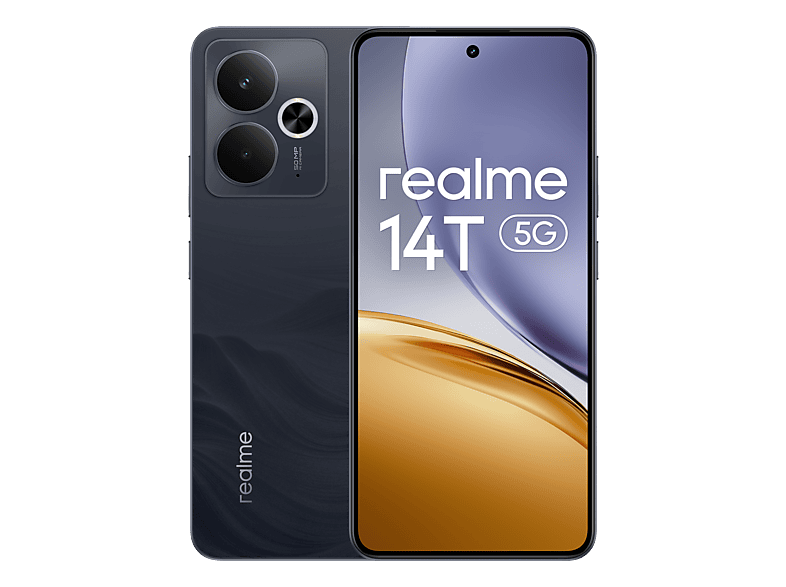 realme 14T, Obsidian Black, 256 GB, 8 GB RAM, 6.67 AMOLED, Dimensity 6300 5G Chipset, 6000 mAh, Incluye Cargador