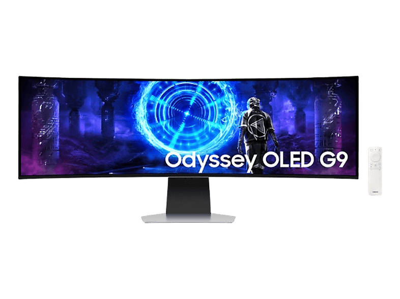 Monitor gaming - Samsung Odyssey G9 LS49DG954SUXEN, 49 " DQHD, 240 Hz, 0.03 ms, OLED, FreeSync, Pantalla Curva, Altura ajustable, Plata