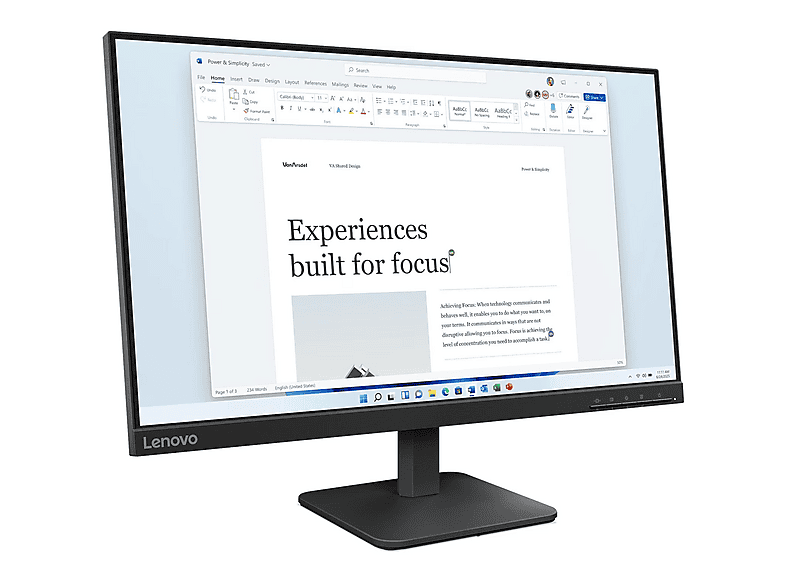 Monitor LENOVO L24-4e 23.8" 1920x1080px IPS 100Hz 4 ms – zdjęcie 2