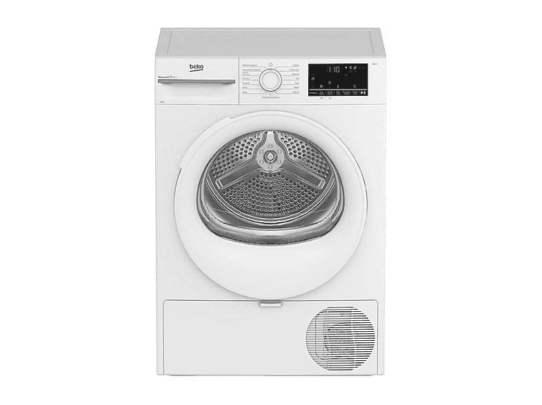 Asciugatrice BEKO BMT104EW, a pompa di calore, 10 Kg, profondità 67,2 cm, funzione refresh; ECO, Hygienic Refresh, Classe C