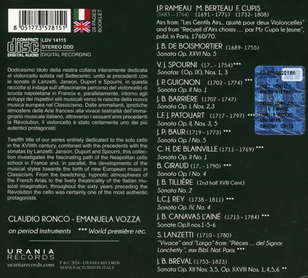 CD-Cover mit Text und Logo. Der Text enthält Namen, Titel und Informationen über die Musik und Künstler.