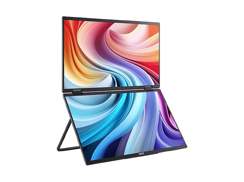 Monitor portátil - Acer PD163QBMIUUX, 15.6" Full-HD, 60 Hz, 8 ms, IPS, 2 USB Tipo C, 1 Mini HDMI, Adaptive Sync, Altavoces integrados