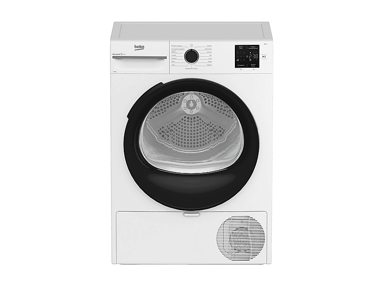 Asciugatrice BEKO MWBMT392B_IT, a pompa di calore, 9 Kg, profondità 67,2 cm, Classe C, Funzione Refresh Hygiene, C