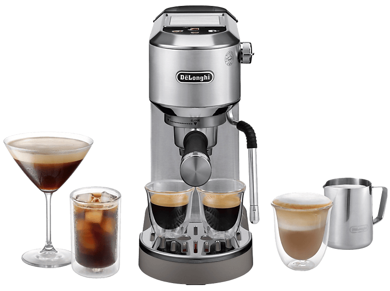 De'Longhi EC 890.M Dedica Duo Espressomaschine (Edelstahl, 1450 Watt, 15 bar)