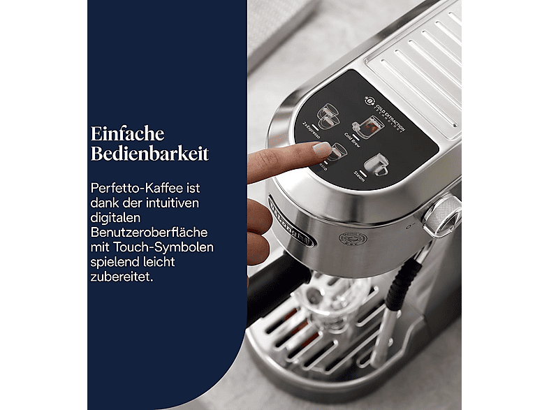 De'Longhi EC 890.M Dedica Duo Espressomaschine (Edelstahl, 1450 Watt, 15 bar) — Foto 2 von 5