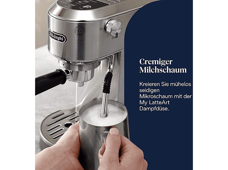 De'Longhi EC 890.M Dedica Duo Espressomaschine (Edelstahl, 1450 Watt, 15 bar) — Foto 5 von 5