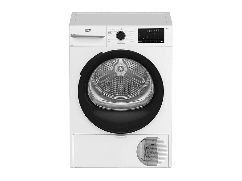 Asciugatrice Beko Mwbmt481Bi_It, a pompa di calore, 8 Kg, profondità 60,7 cm, OptiSense, Motore ProSmartInverter, Display Digit, Classe C