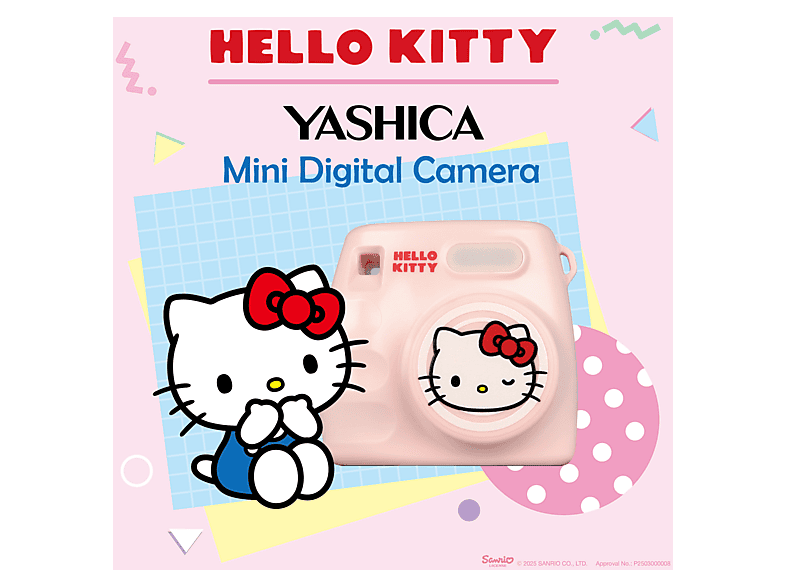YASHICA Hello Kitty Mini Digital Camera | Pink Compactcamera Roze