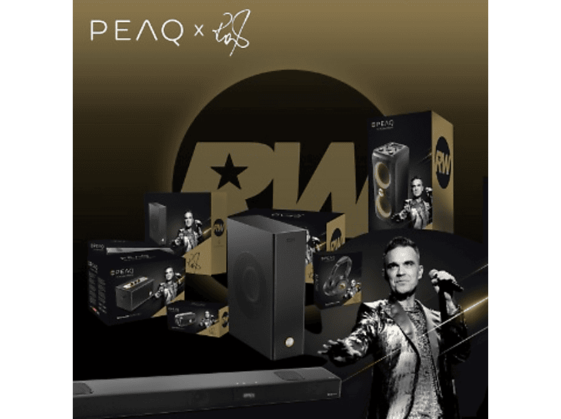 Głośnik bezprzewodowy PEAQ PPA 405-RW Robbie Williams Edition Czarny – zdjęcie 2