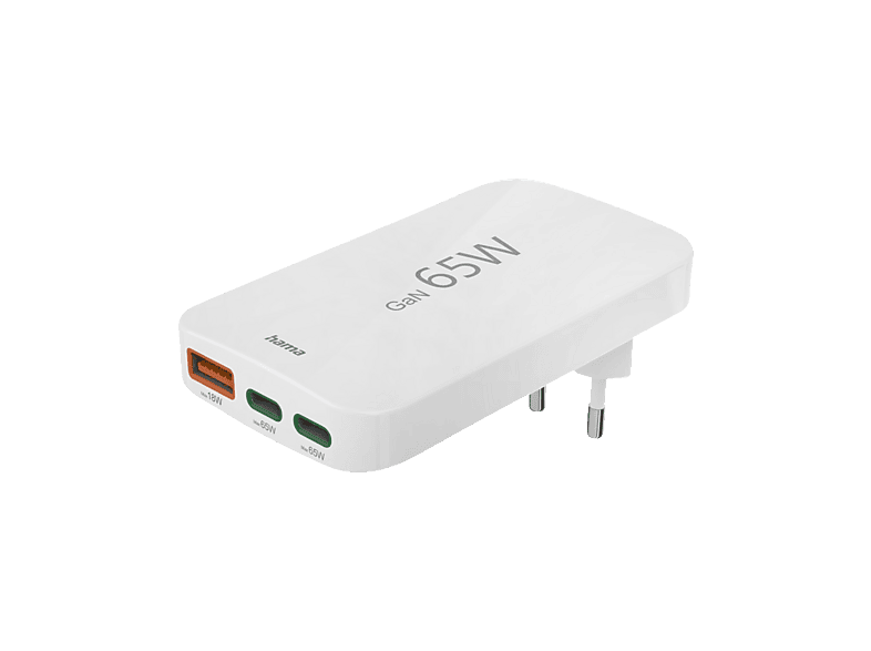 HAMA Flach USB-C Netzteil Universal, Weiß