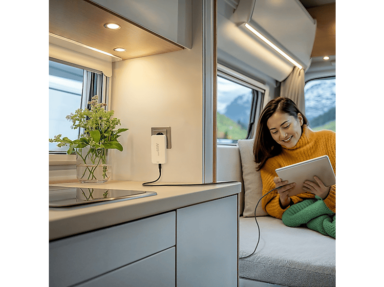 Thumbnail - HAMA 2x USB-C, 1x USB-A, flaches Mini - Ladegerät universal, Weiß