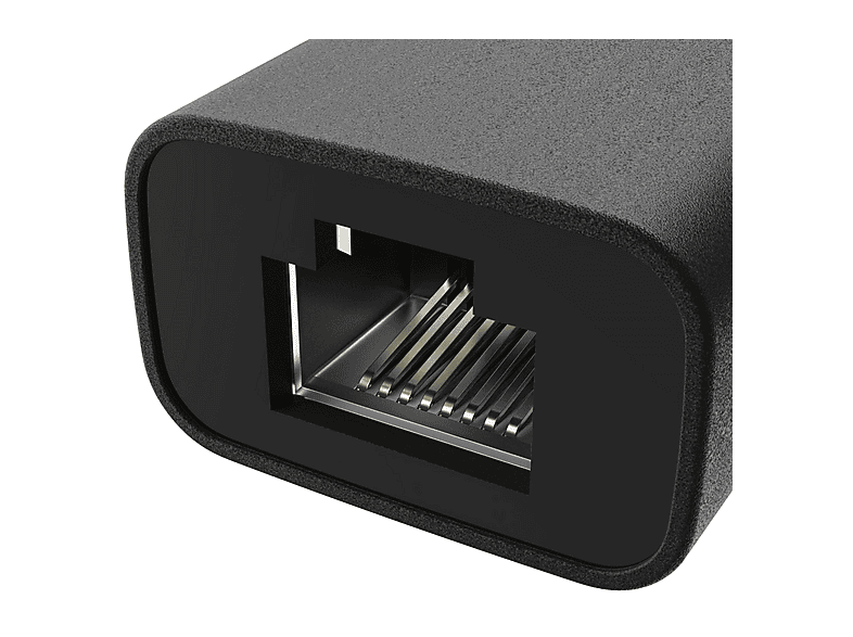 Thumbnail - HAMA USB-C-Stecker auf LAN/Ethernet-Buchse Netzwerk Adapter, Schwarz