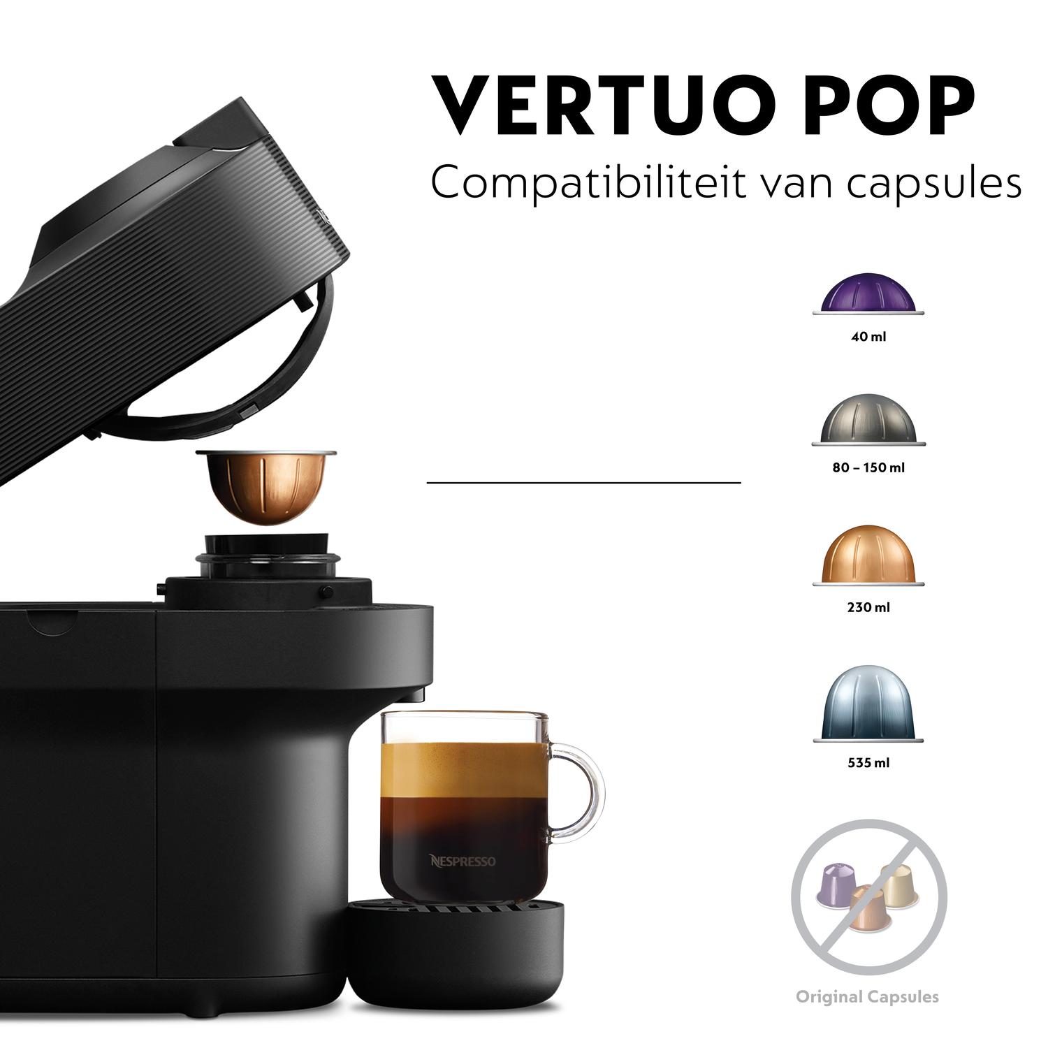 MAGIMIX Nespresso Vertuo POP Zwart