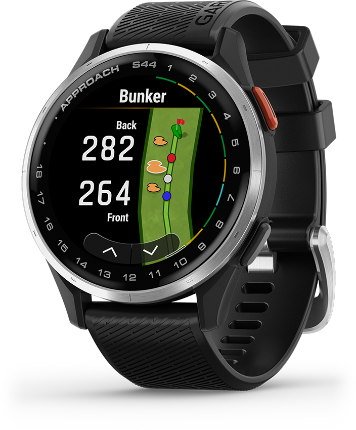 GARMIN Approach S44 okosóra, ezüst-fekete (010-03009-00)