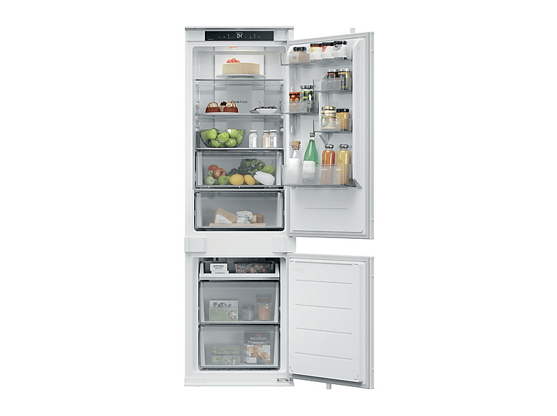 Frigorífico combi integrable - Candy CNBQT3518E, Total No Frost, 177.3 cm, 251 l, Sin Panelar