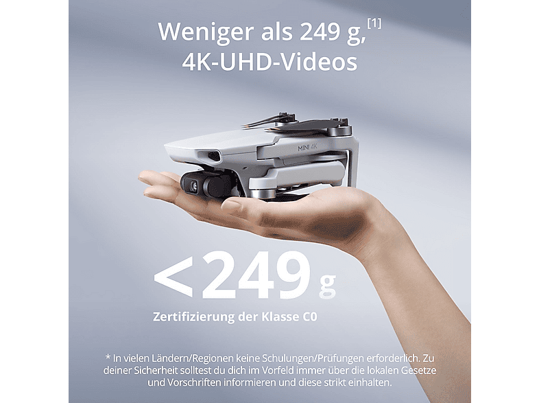 DJI Mini 4K Fly More Combo Mini-Kameradrohne, Grau