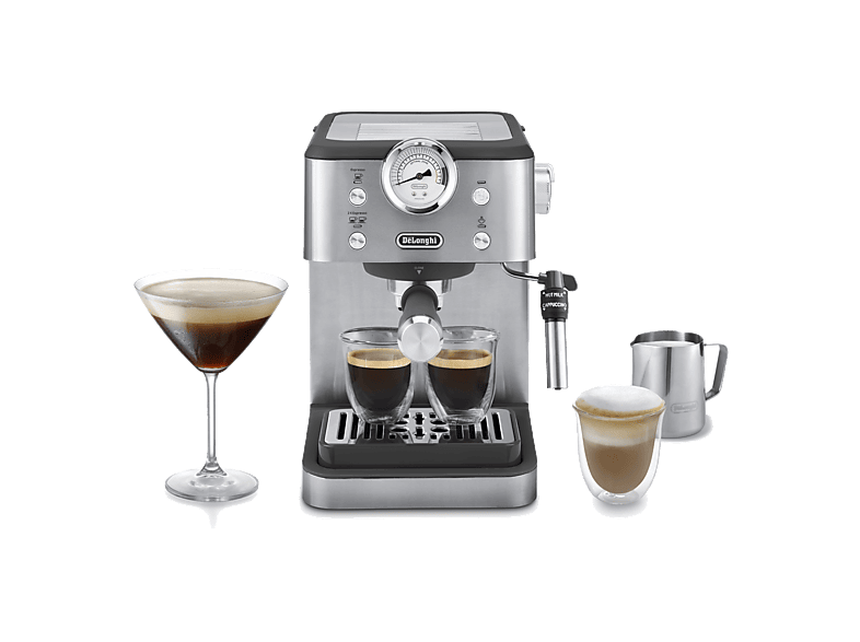 De'Longhi Linea Classic EM450.M, 15 bar, 1325 W, 1.7 l, Capacidad para 2 tazas, Metal