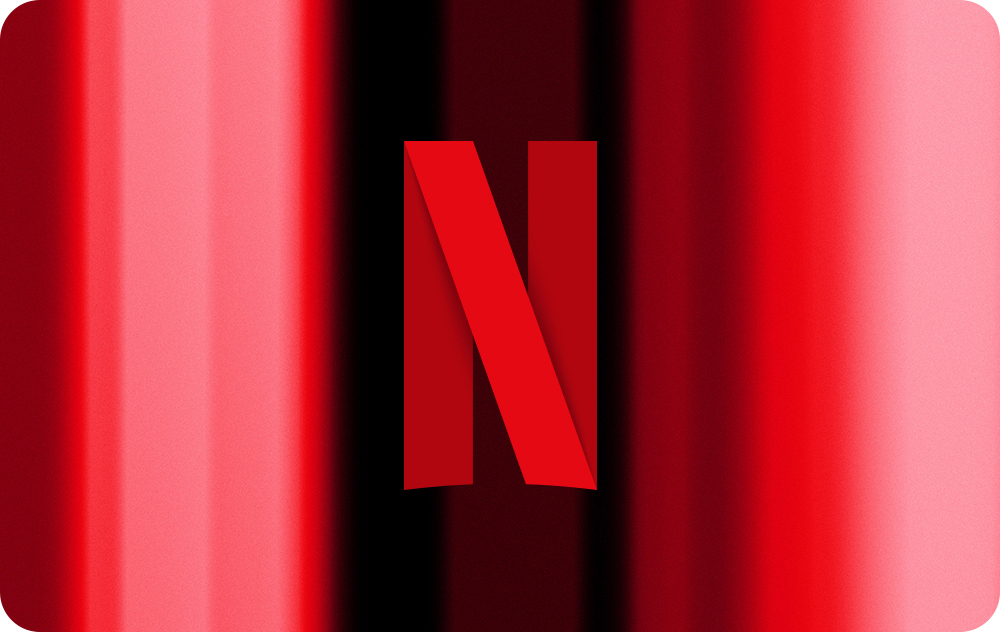 Rotes Netflix-Logo auf rotem Farbverlauf. Das Logo ist ein Großbuchstabe 'N'.