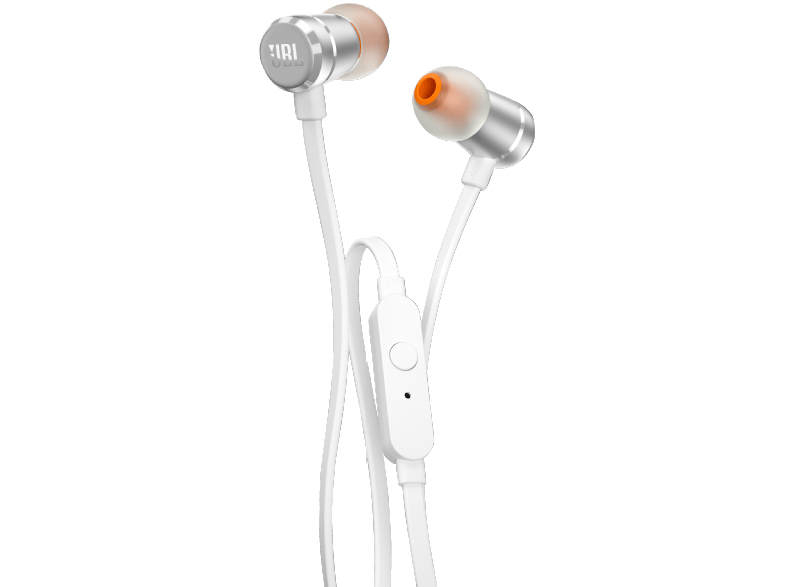 JBL T290SILE Vezetékes fülhallgató mikrofonnal, 3.5 mm Jack, ezüst
