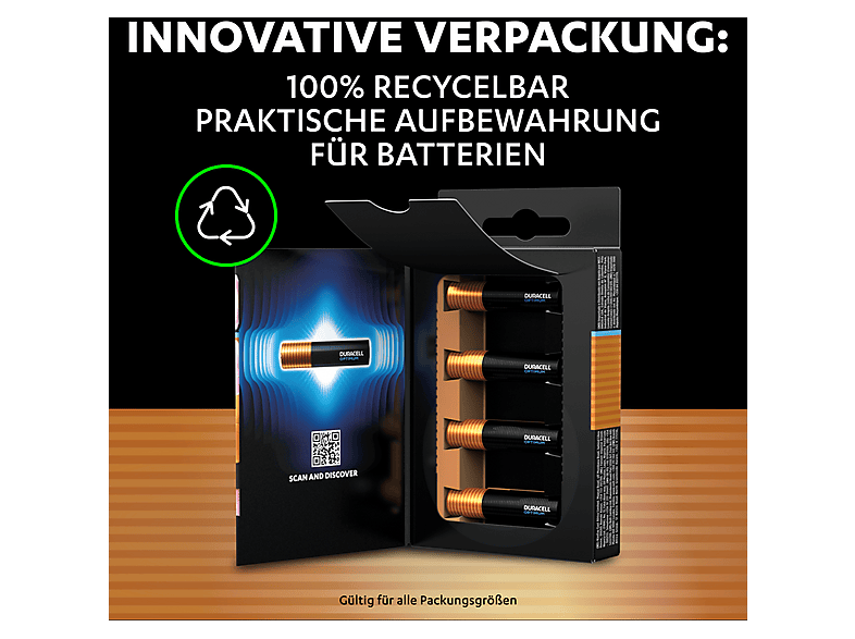 Duracell Optimum Micro AAA, 8er-Pack; Batterie — Foto 3 von 5